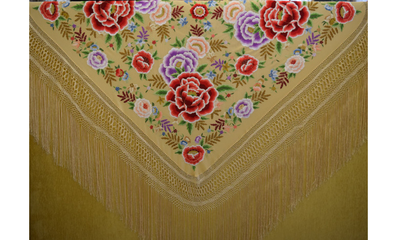 Mantón mano seda 140cm