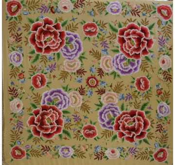 Mantón mano seda 140cm 2