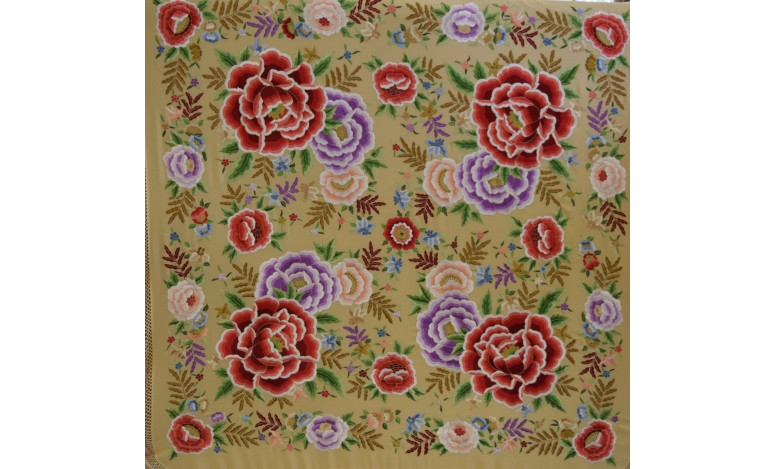 Mantón mano seda 140cm