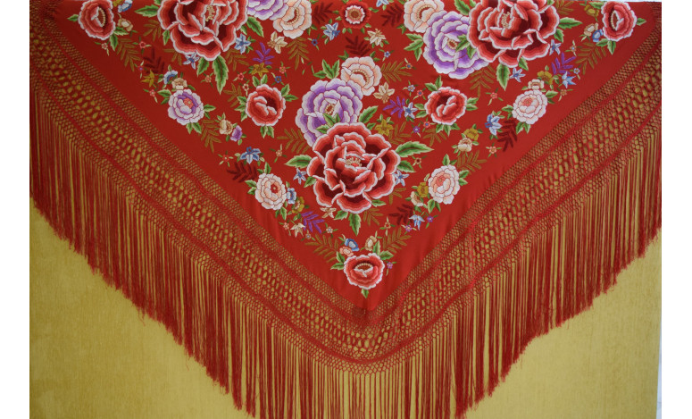 Mantón mano seda 140cm