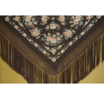 Mantón mano seda 140cm 2