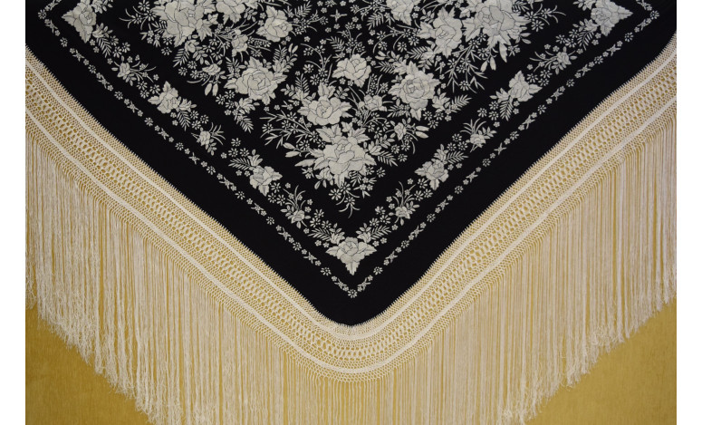 Mantón mano seda 140 cm