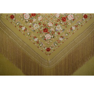 Mantón mano seda 140 cm 2