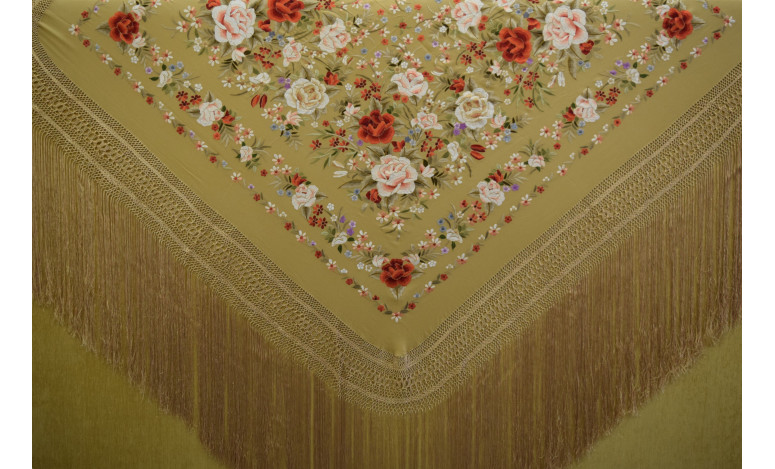 Mantón mano seda 140 cm