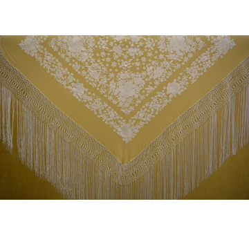 Mantón mano seda 140cm 2