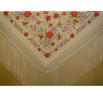 Mantón mano seda 140cm