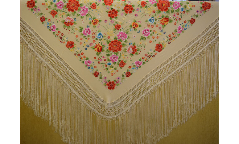 Mantón mano seda 140cm