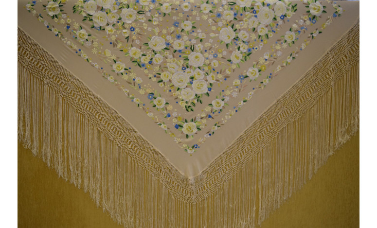 Mantón mano seda 140cm