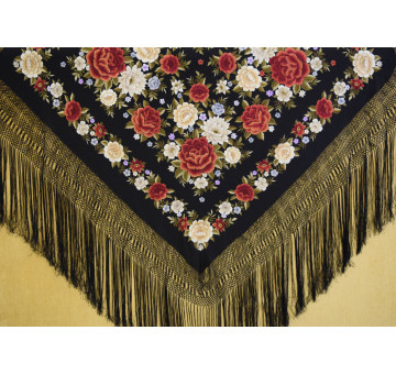 Mantón mano seda 135cm