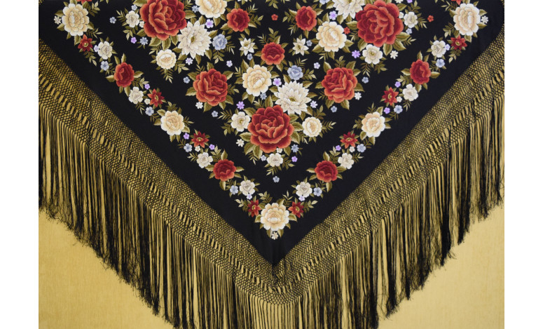 Mantón mano seda 135cm