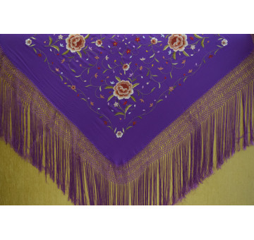 Mantón mano seda 115cm 2