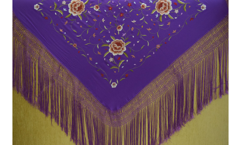 Mantón mano seda 115cm