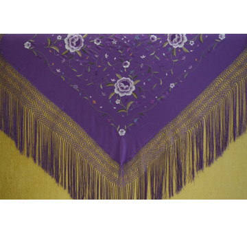 Mantón mano seda 115cm 2