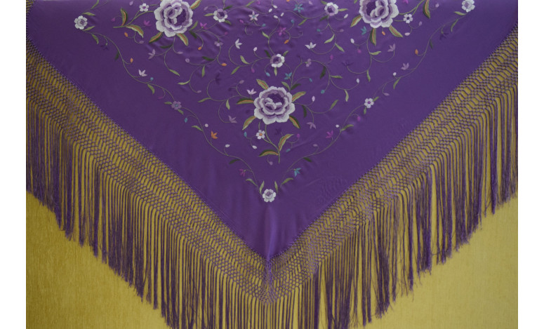 Mantón mano seda 115cm