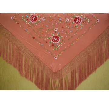 Mantón mano seda 115cm 2