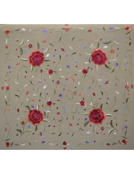 Mantón mano seda 115cm