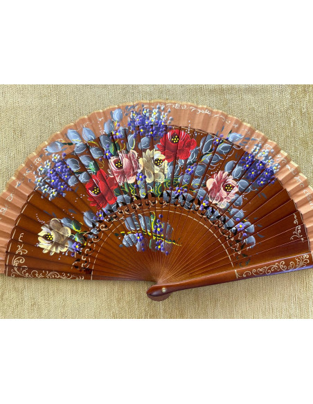 Abanico rosas calado