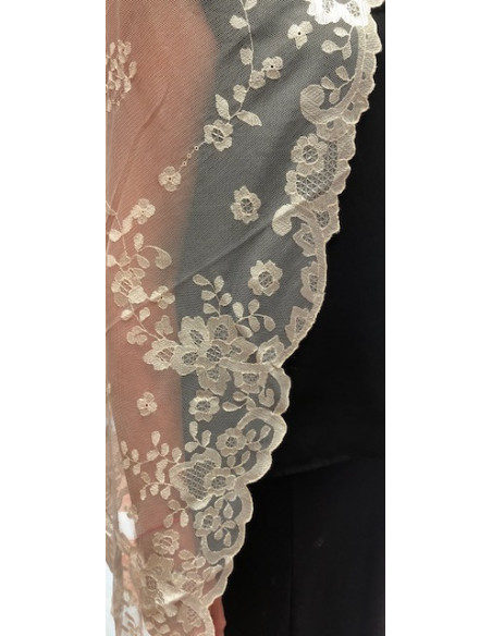 Mantilla infanta mano seda