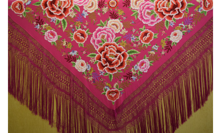 Mantón mano seda 140cm