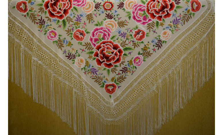 Mantón mano seda 140cm