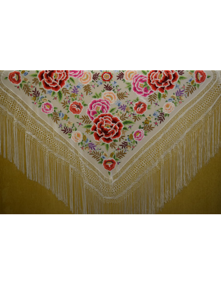 Mantón mano seda 140cm