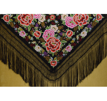 Mantón mano seda 140cm 2