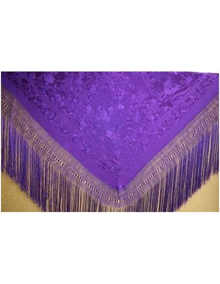 Mantón bordado a mano en seda 140cm
