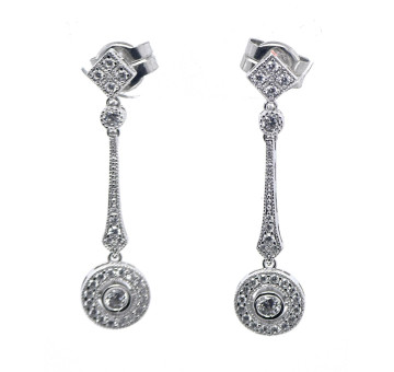 Pendiente novia plata 2