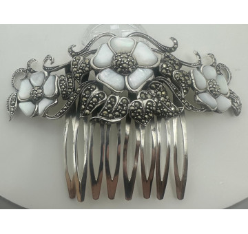 Peineta novia plata 2