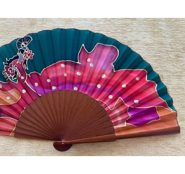 Abanico seda flamenca 2