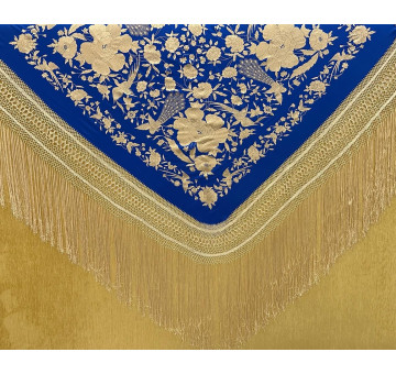 Mantón mano seda 140cm 2