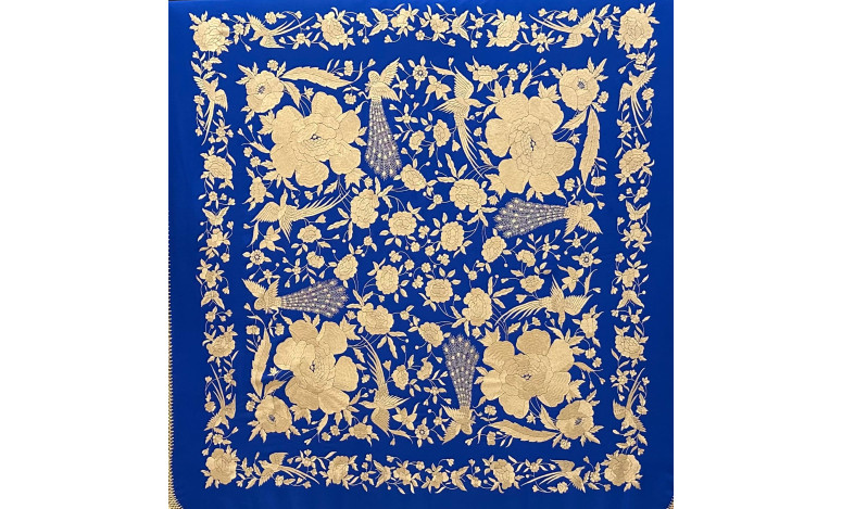 Mantón mano seda 140cm