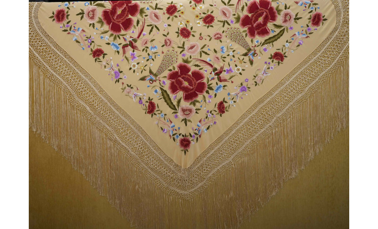 Mantón mano seda 140cm