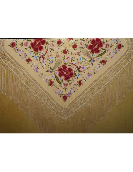 Mantón mano seda 140cm
