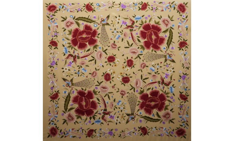 Mantón mano seda 140cm