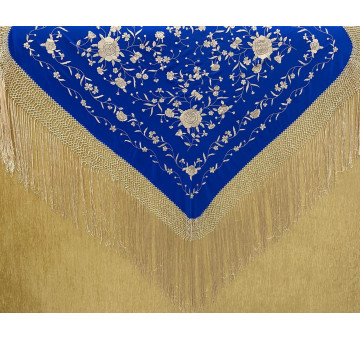 Mantón mano seda 115cm 2