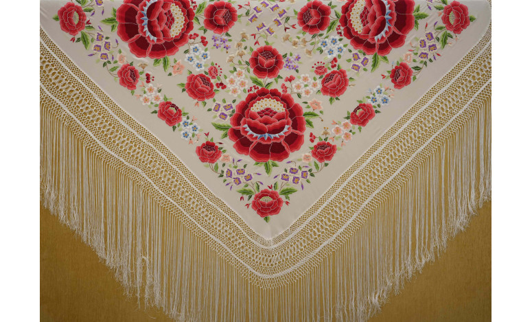 Mantón mano seda 140cm