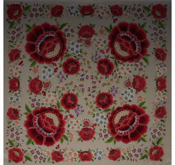 Mantón mano seda 140cm 2