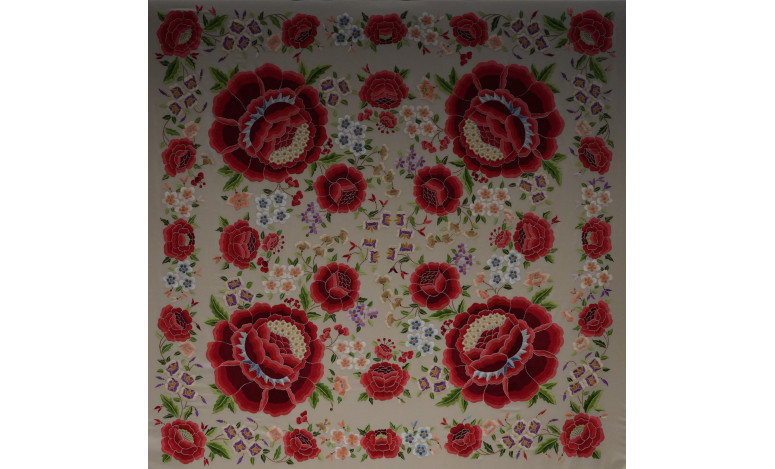 Mantón mano seda 140cm