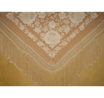 Mantón mano seda 140cm 2