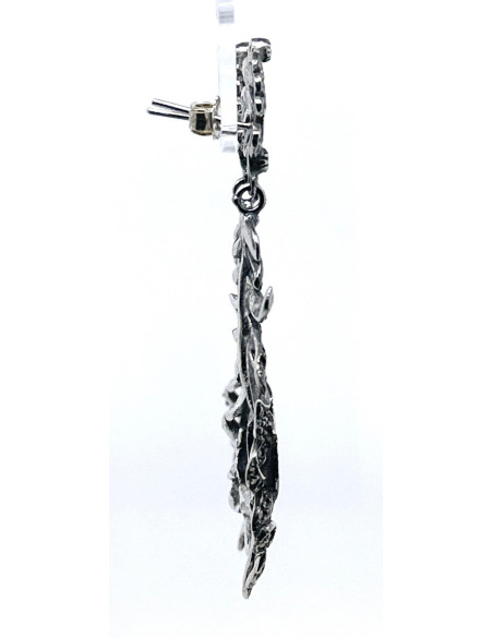 Pendiente plata marcasitas