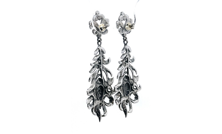Pendiente plata marcasitas