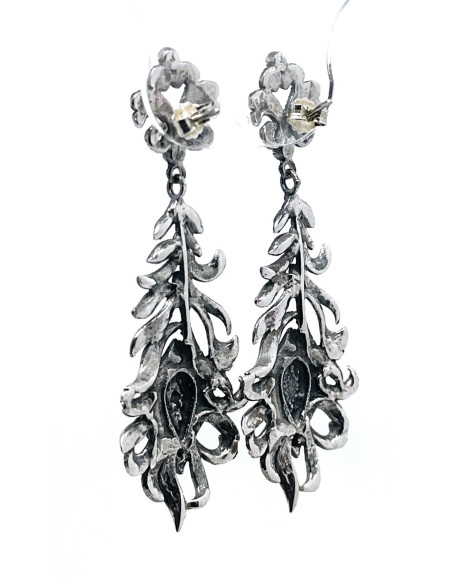 Pendiente plata marcasitas
