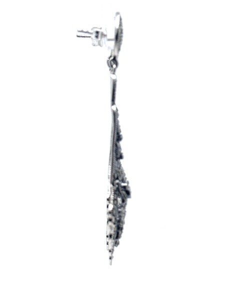 Pendiente plata marcasitas