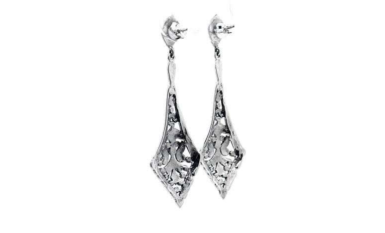 Pendiente plata marcasitas