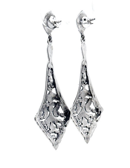 Pendiente plata marcasitas