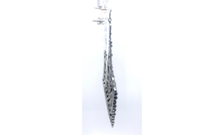 Pendiente plata marcasitas