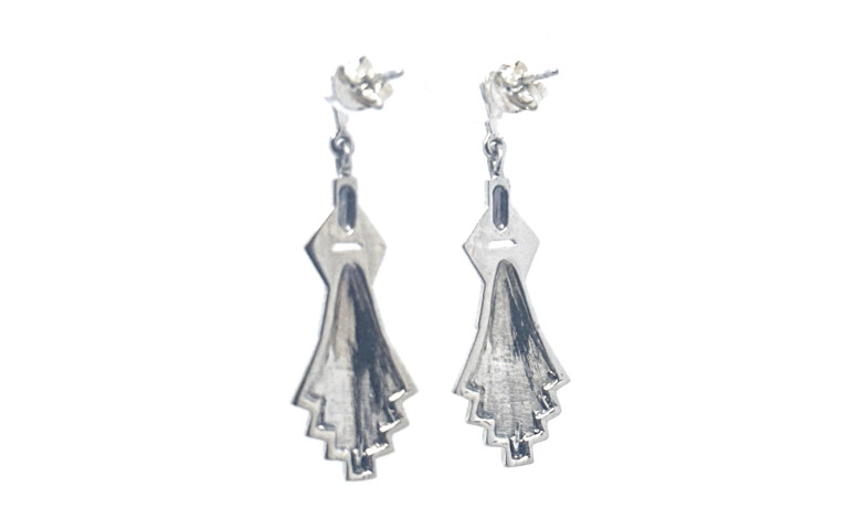 Pendiente plata marcasitas