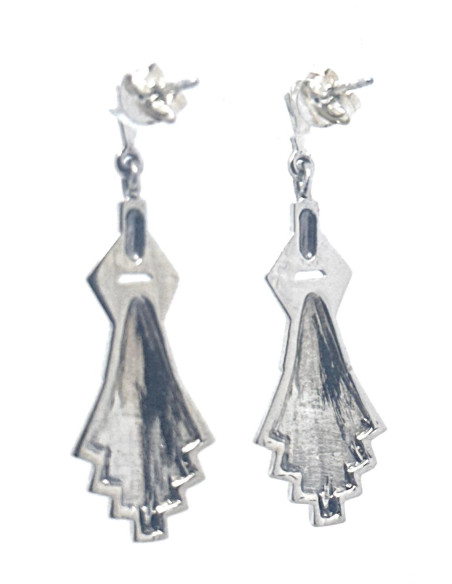 Pendiente plata marcasitas