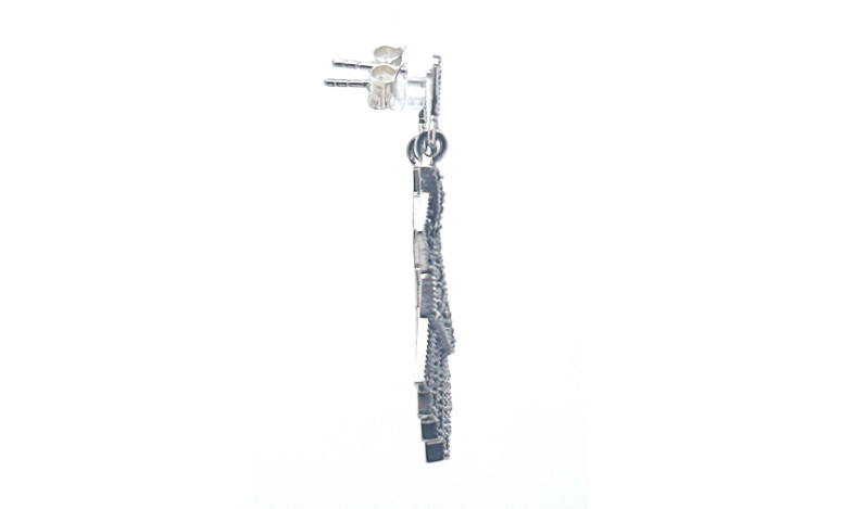 Pendiente plata marcasitas
